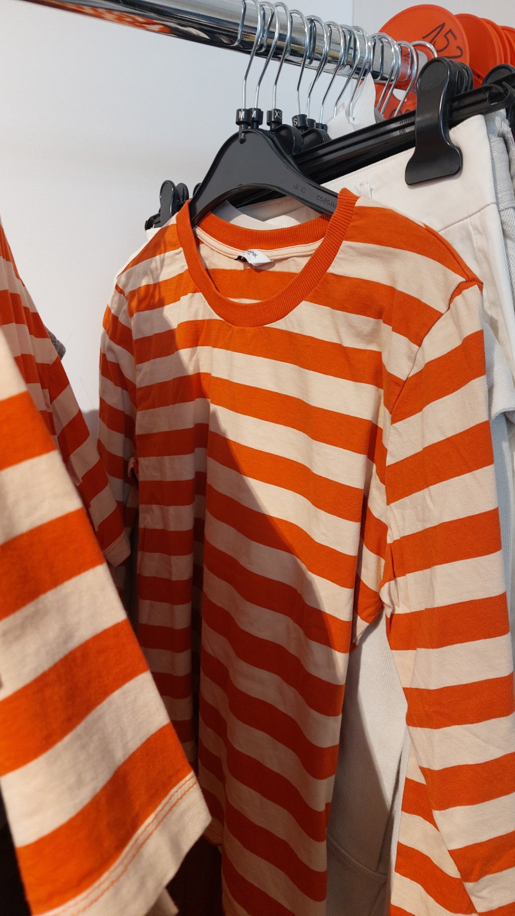 Penn&Ink Sweatshirt Orange/Creme Gr.: M