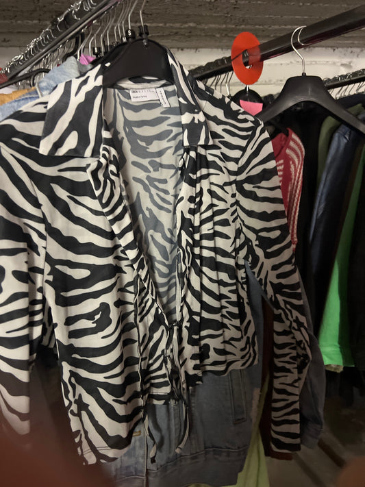 Asos Bluse Schwarz-Weiß Gr.: M