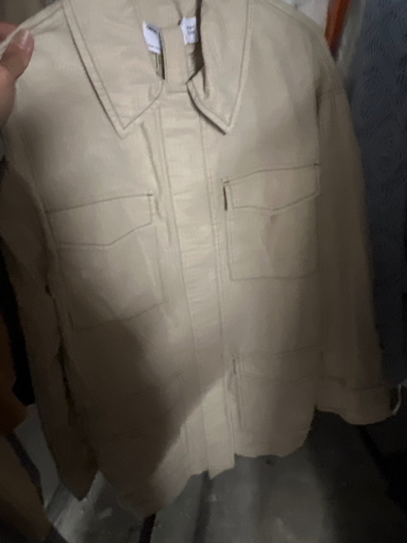 Asos Leinen Jacke Beige Gr.: M