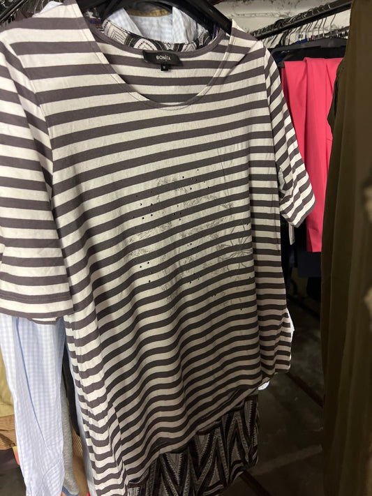Bonita T-Shirt Schwarz-Weiß Gr.: M