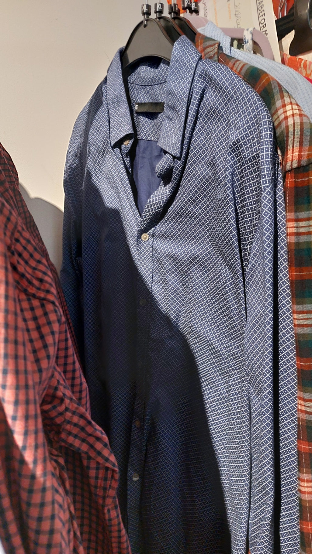 WE Hemd Blau mit Mustern Gr.: XL