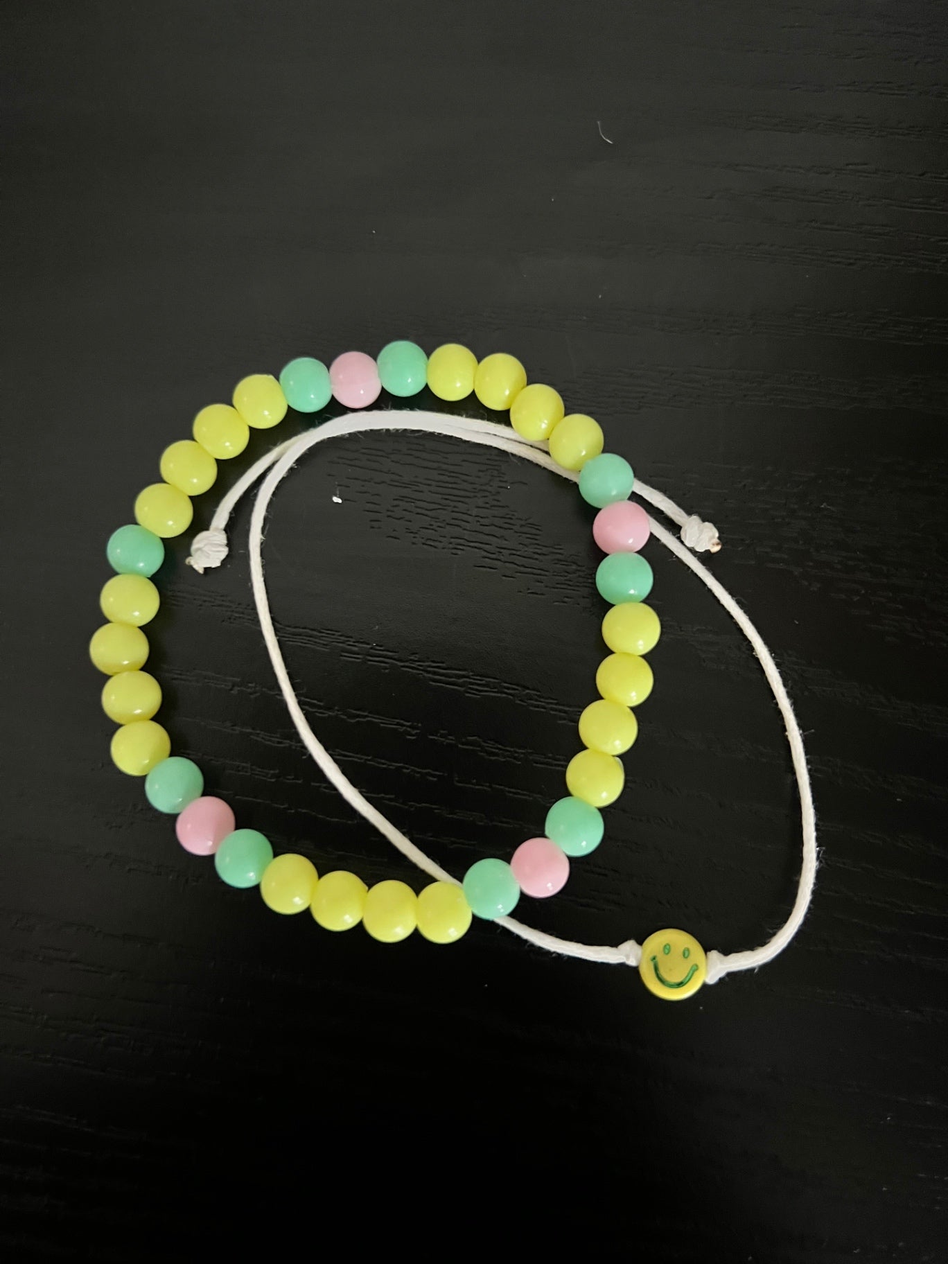 Set Smiley + Bonbonarmband