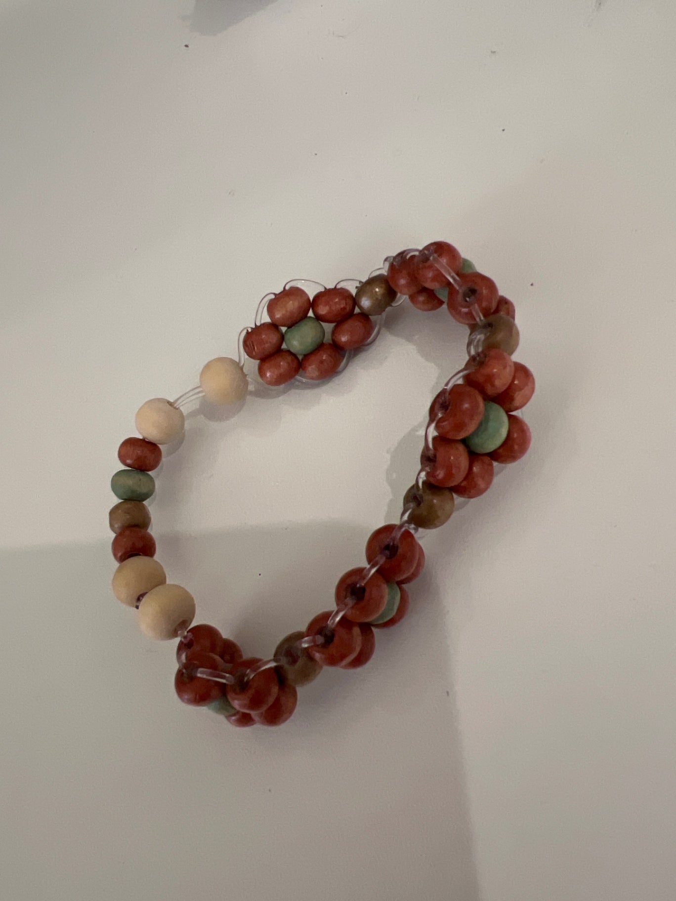 Armband Holzblumen