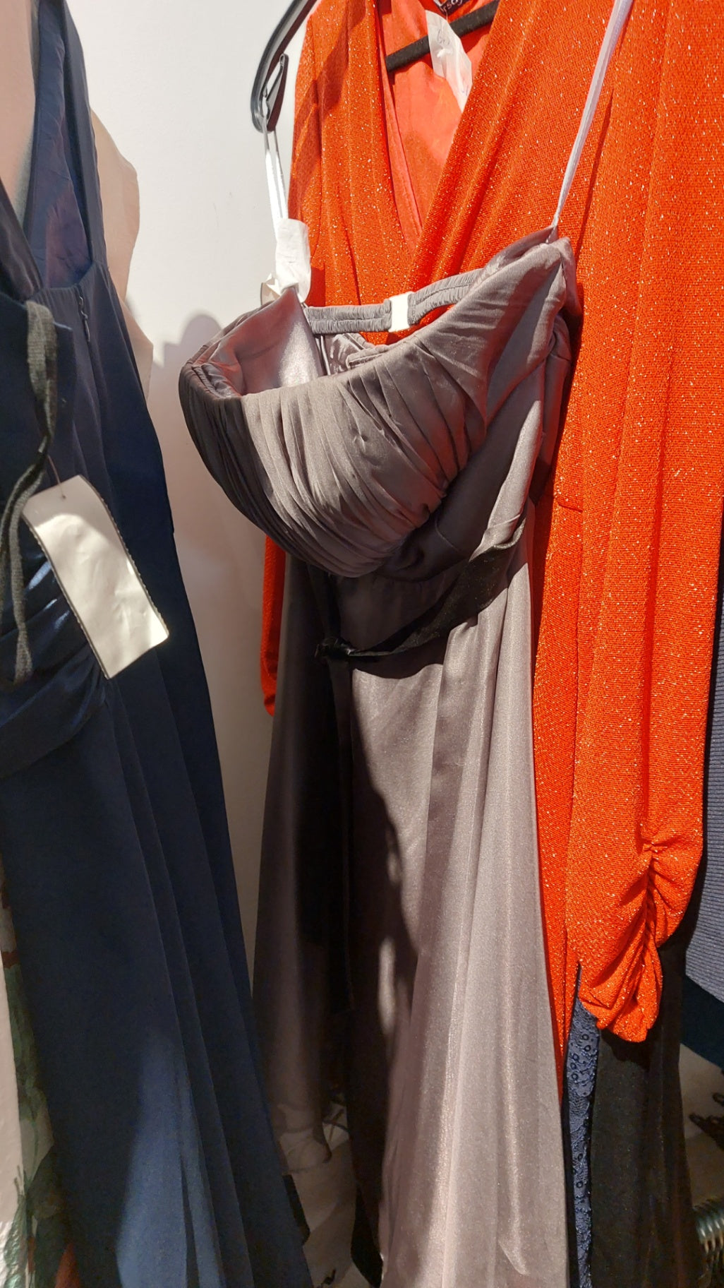 Abendkleid Silbergrau Gr.: 36