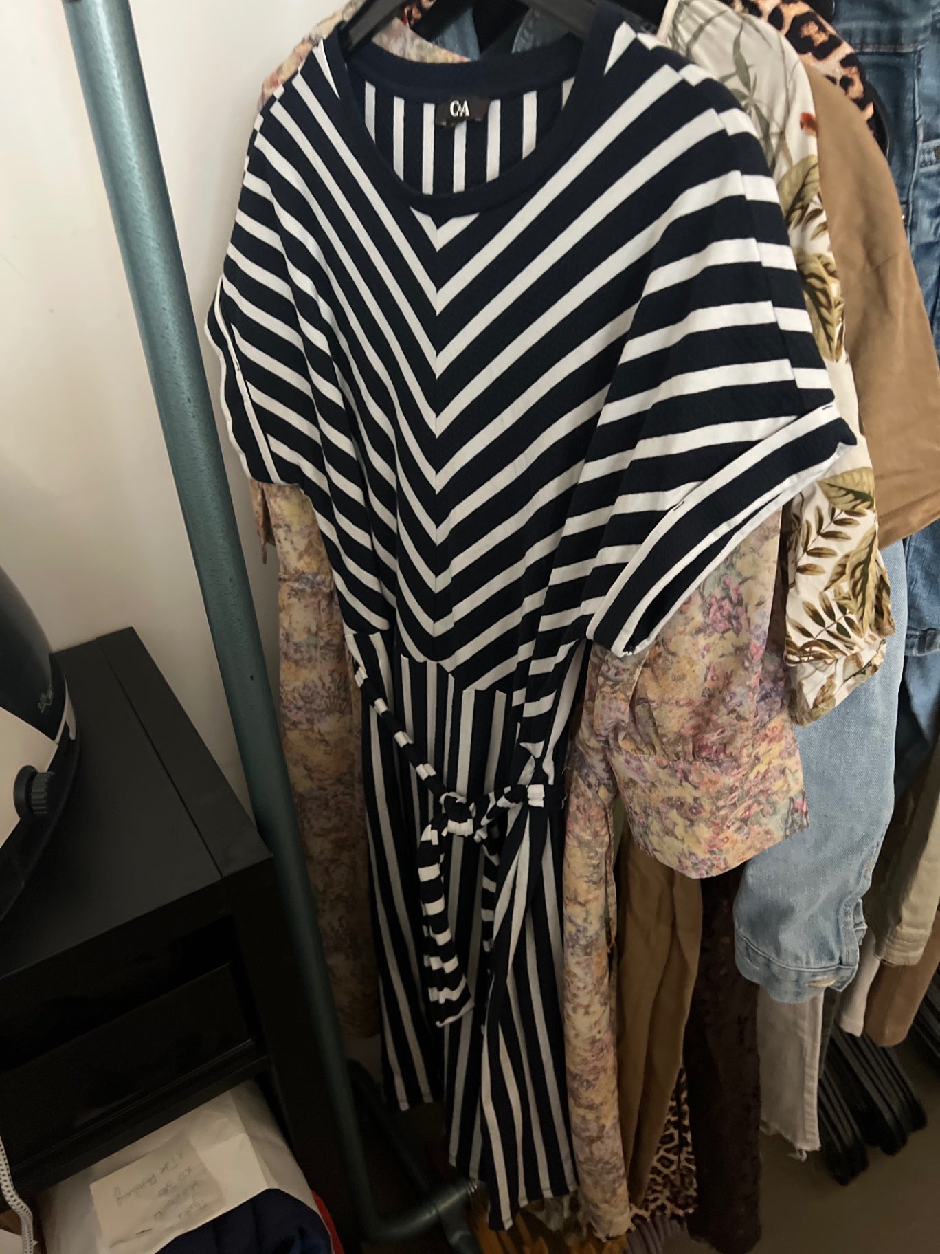 C&A Kleid Schwarz/Weiß Gr.: M