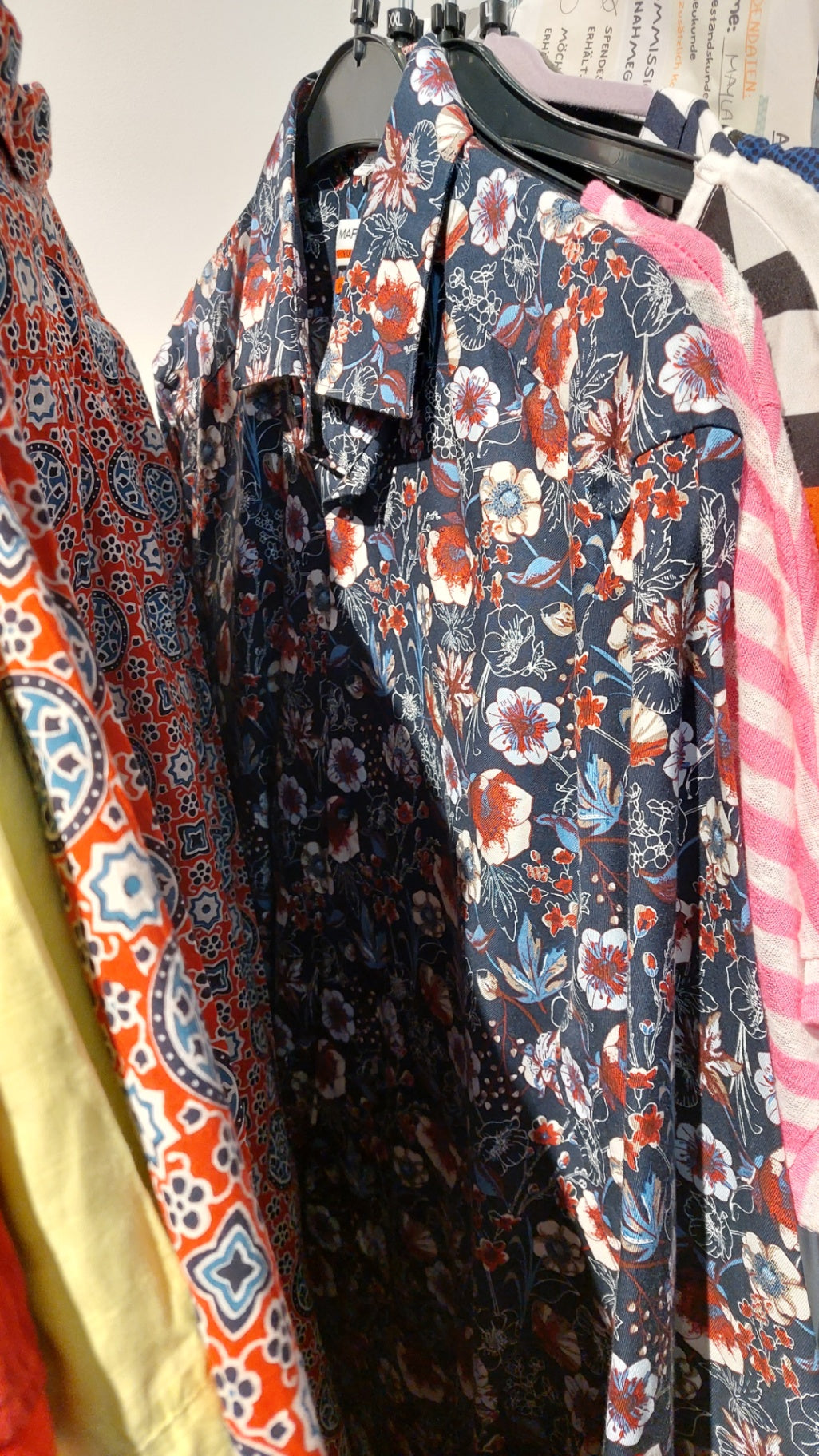 Marvelis Hemd Blau mit Blumenmuster Gr.: XL
