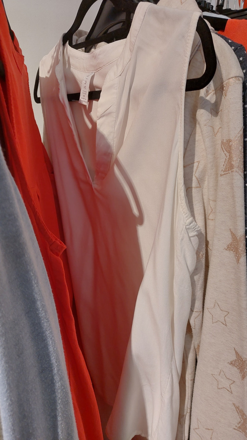 AMISU Bluse Weiss Gr.: S