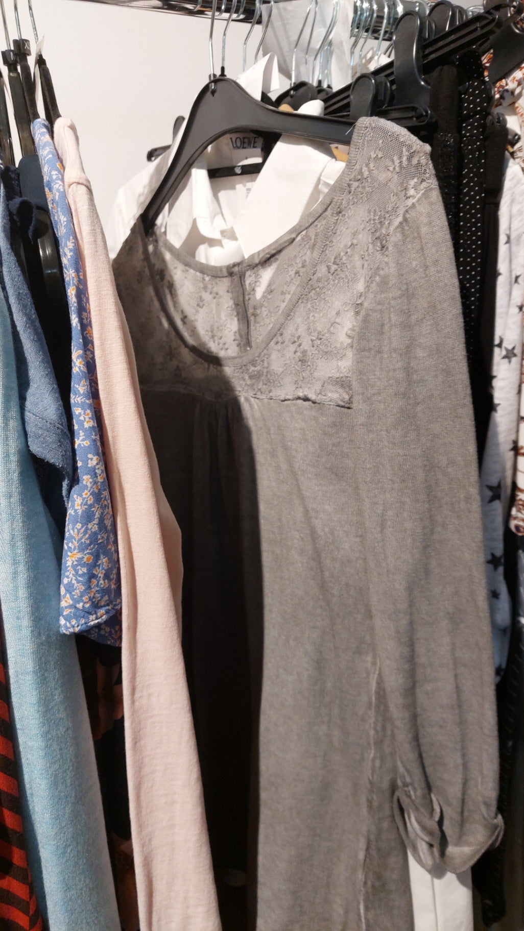 Langarmshirt Grau Gr.: S