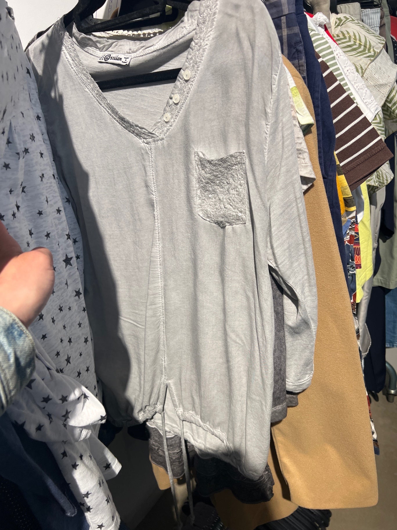 Langarmshirt Grau Gr.: M