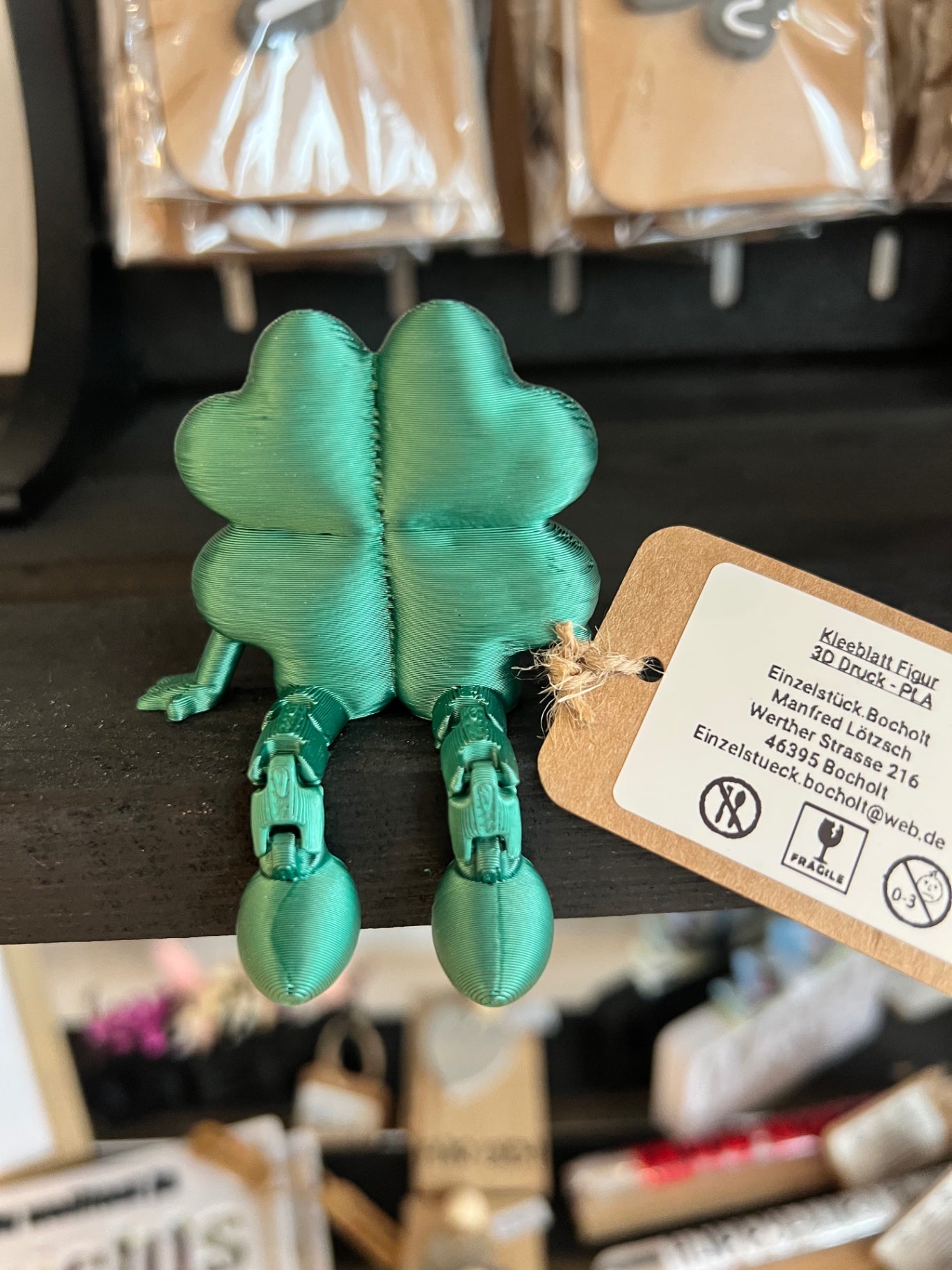 EINZELSTÜCK Kleeblatt Figur 3D