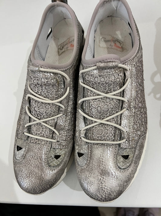 Schuhe Silber Gr.: 38
