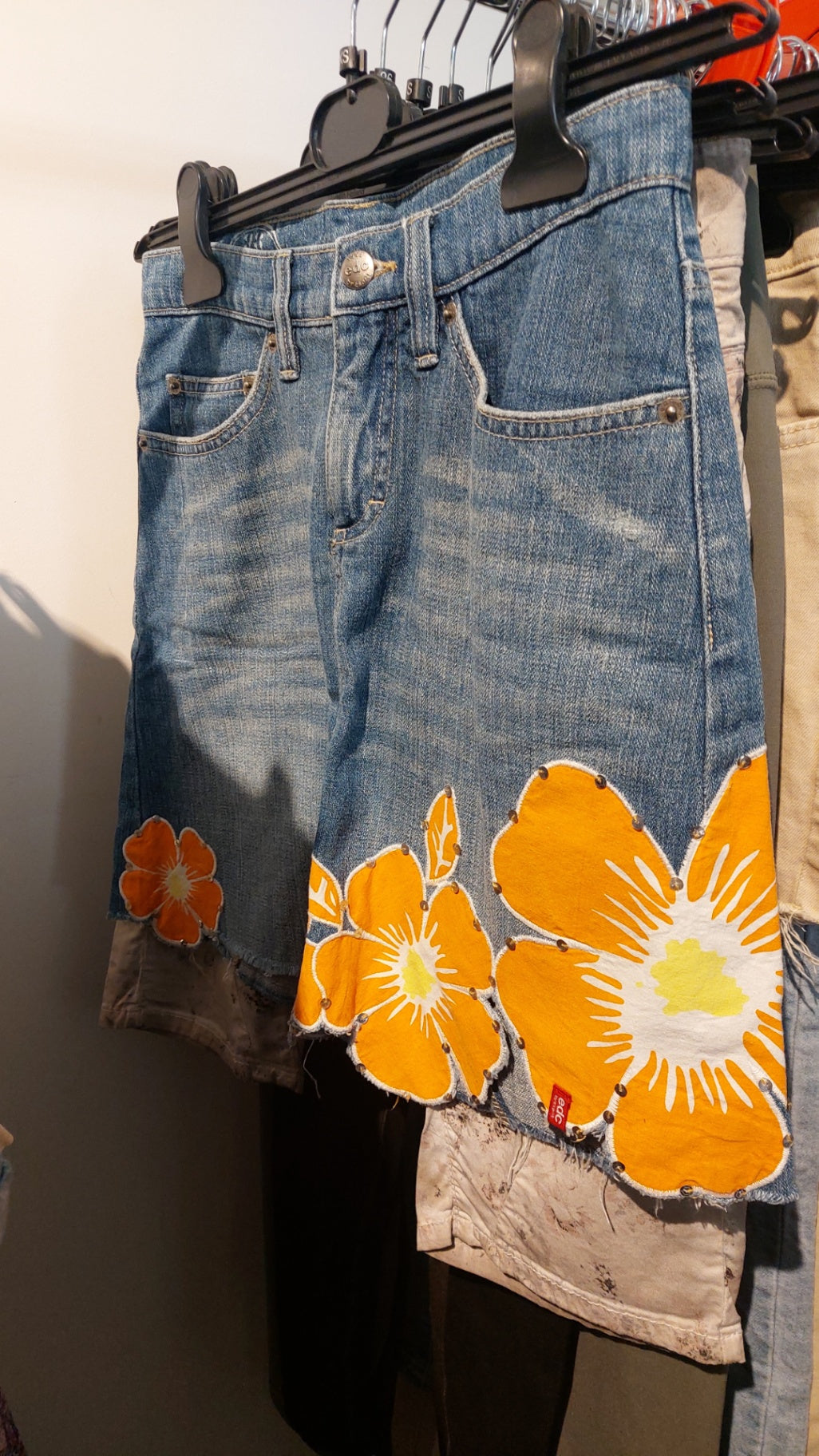 EDC Rock Blau mit orange/weiß Gr.: XS