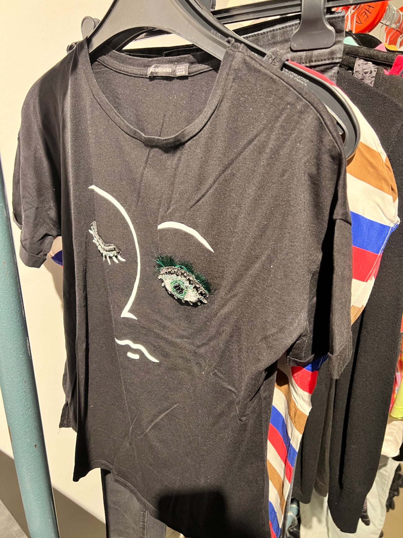 Stradivarius T-Shirt Schwarz BWARE