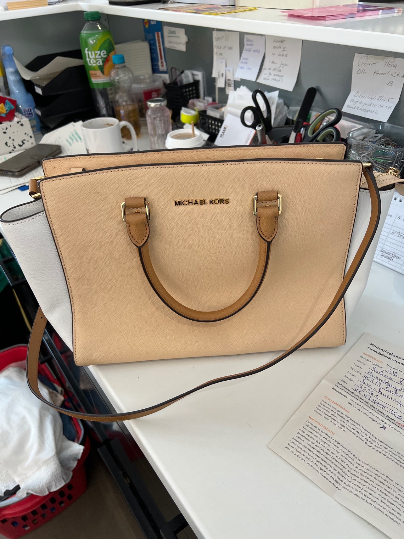 Michael Kors Tasche Beige