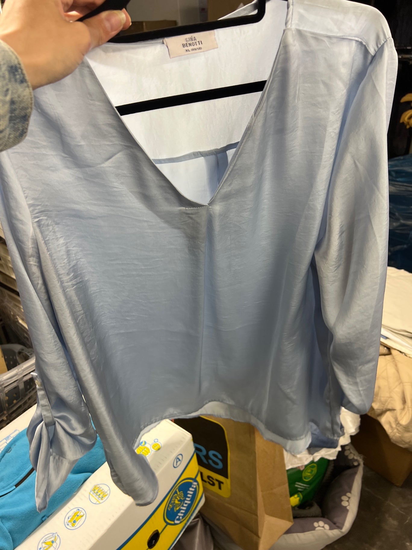BWARE G. Benotti Bluse Hellblau Gr.: 48