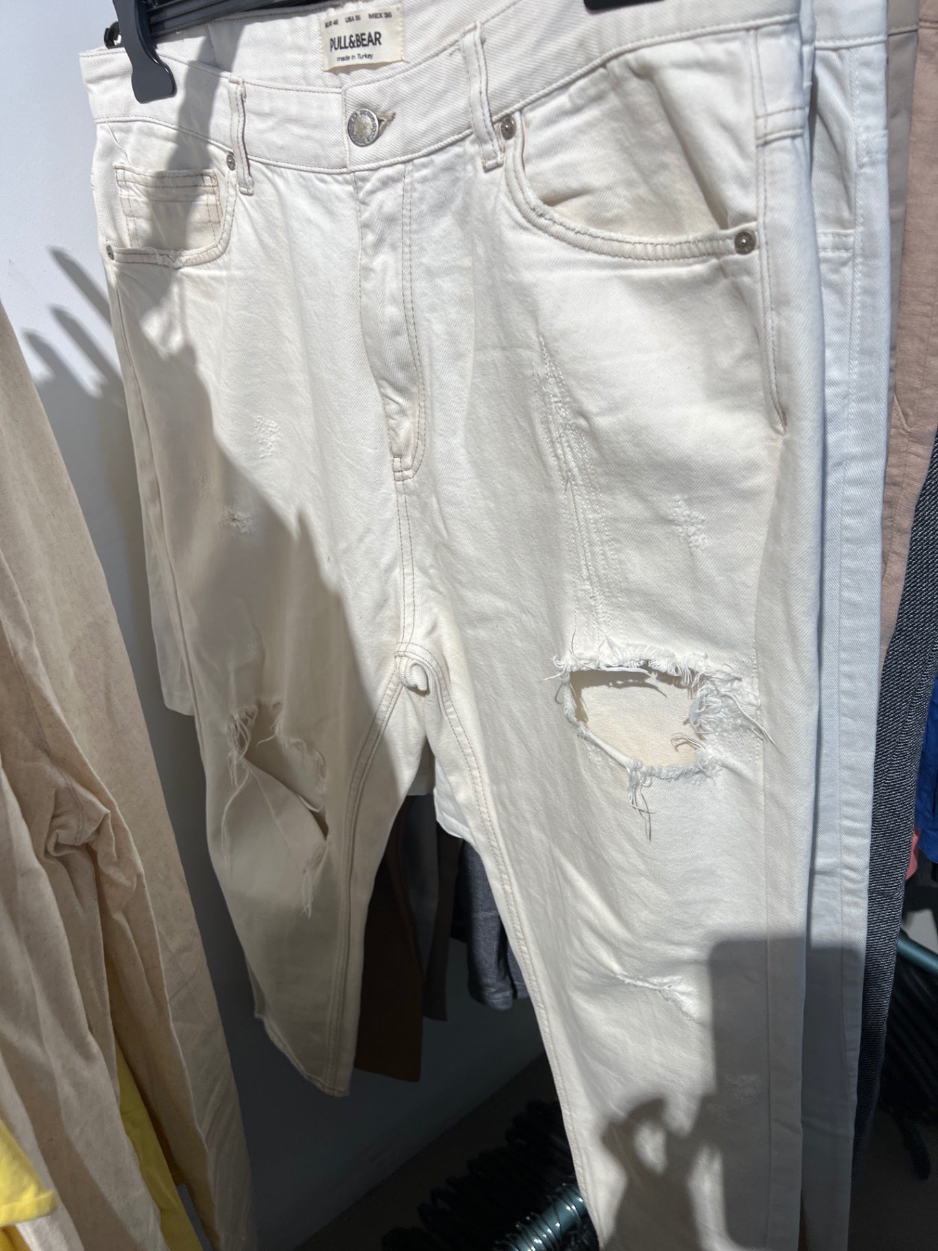 BWARE PULL&BEAR Jeans Weiß Gr.: 46