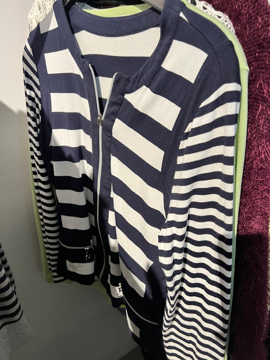 Betty Barclay Jacke Blau, Weiß Gr.: M