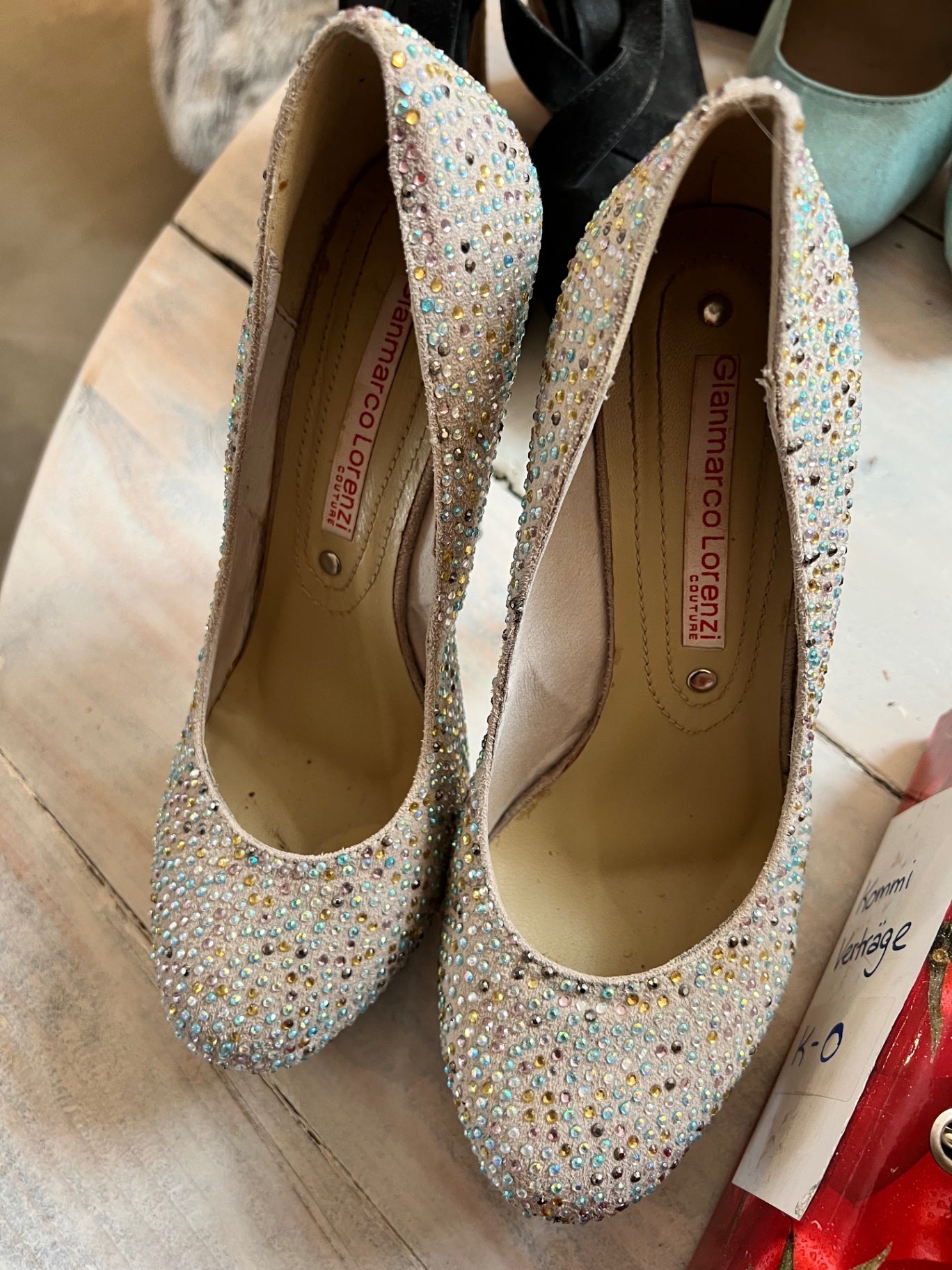 Glanmarco Lorenzi Schuhe Strass Gr.: 38