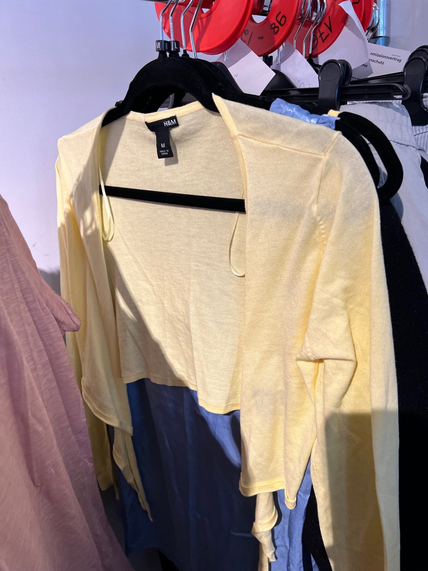 H&M Bolero Hellgelb Gr.: M