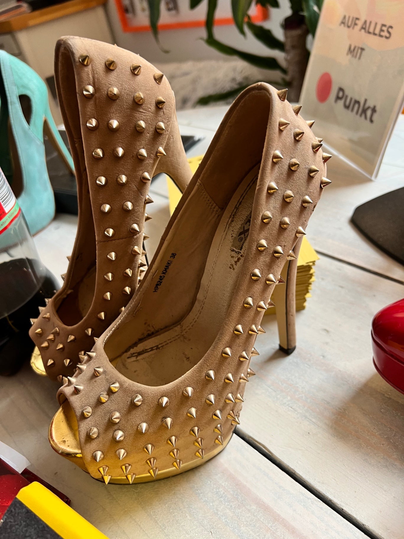 Jumex High Heels Beige Gr.: 38