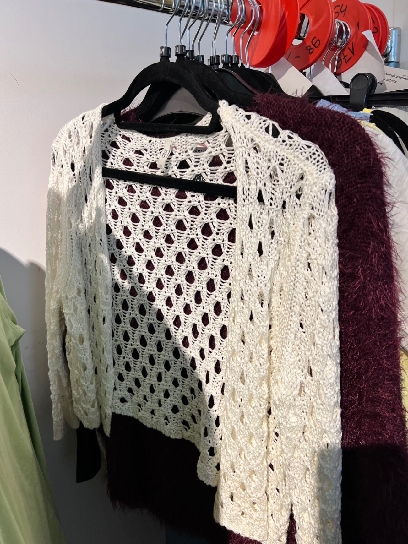 Only Strickjacke Weiß Gr.: M