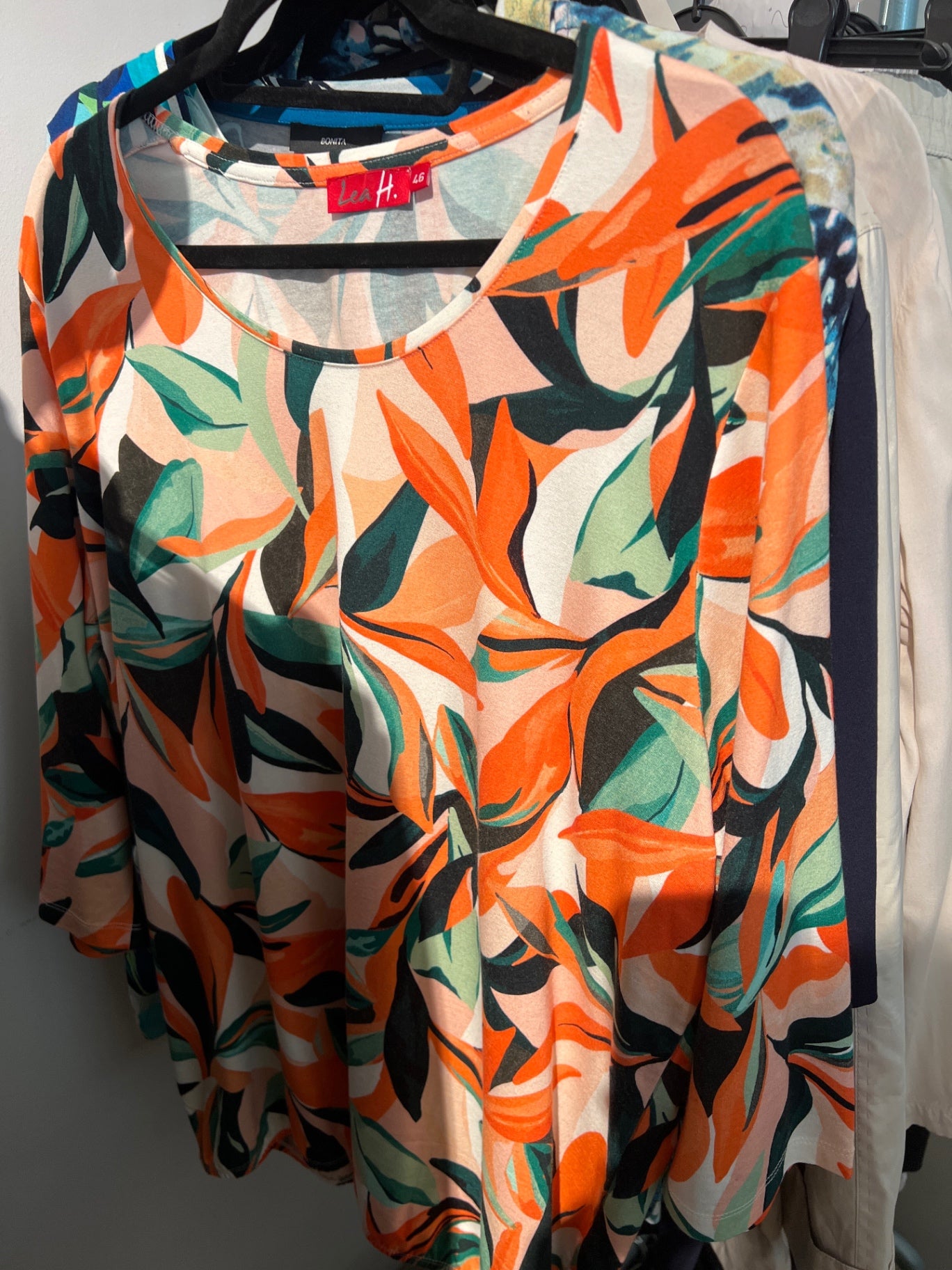 Lea H. T-Shirt Orange Grün Gr.: 46