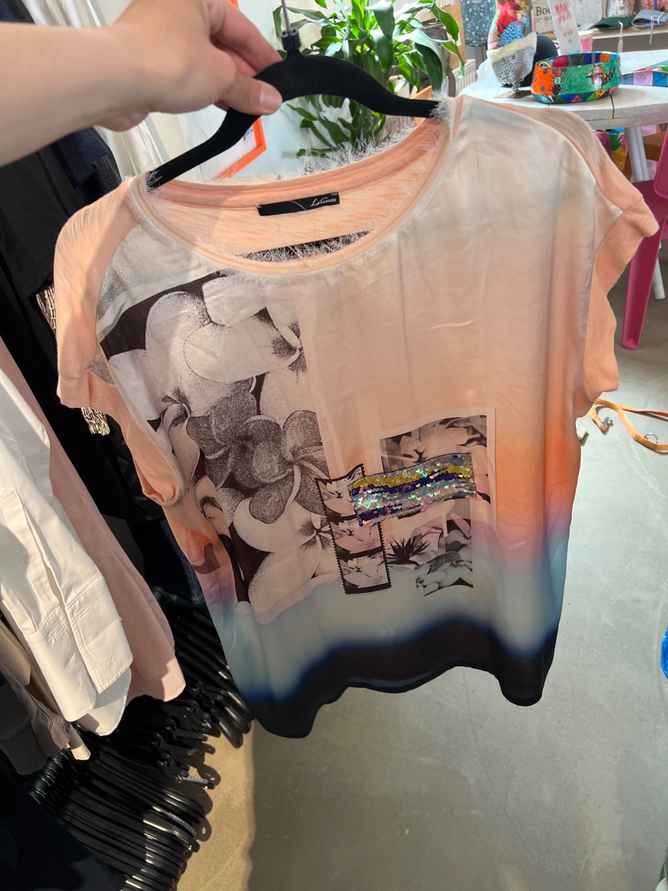 Le Comte T-Shirt Pfirsich Gr.: L
