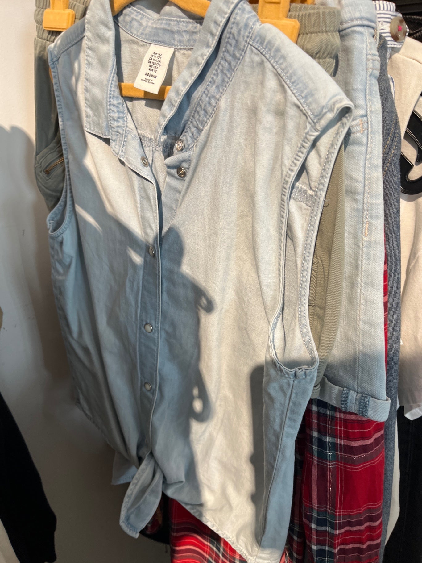 H&M Knotenbluse Hellblau Gr.: 152