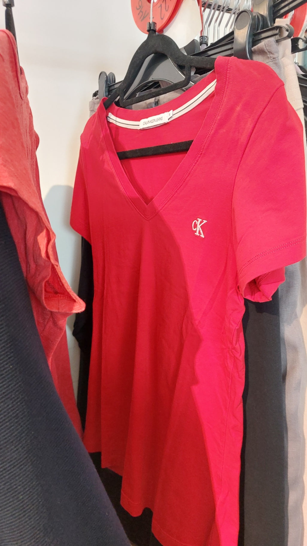 Calvin Klein T-Shirt Rot Gr.: S