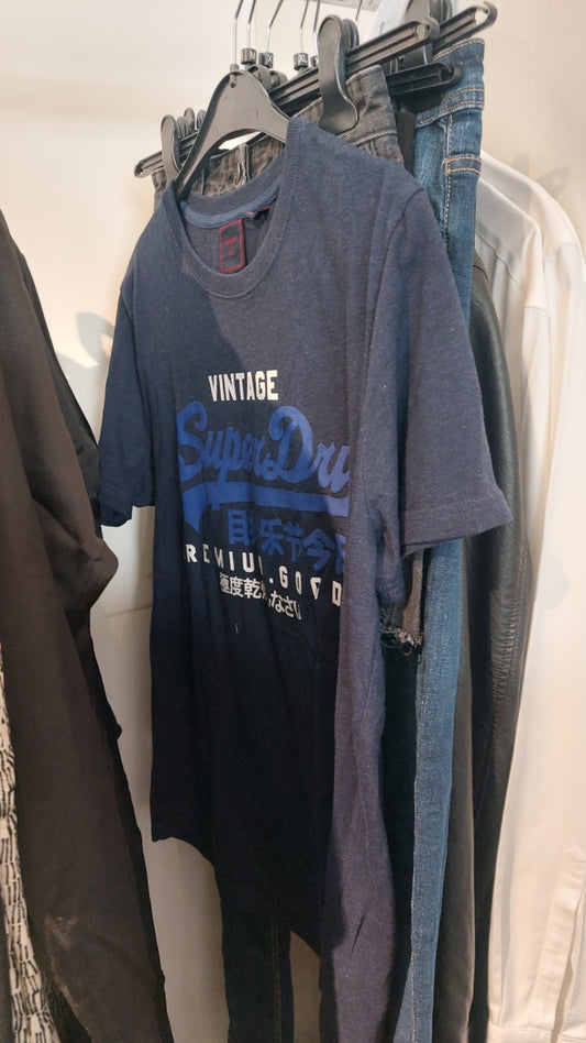 SuperDry T-Shirt Dunkelblau Gr.: L
