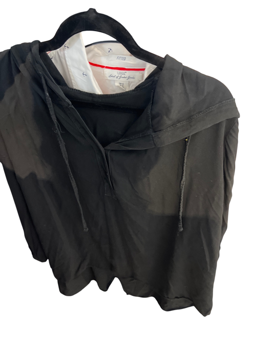 100% Viskose Bluse Schwarz Gr.: L
