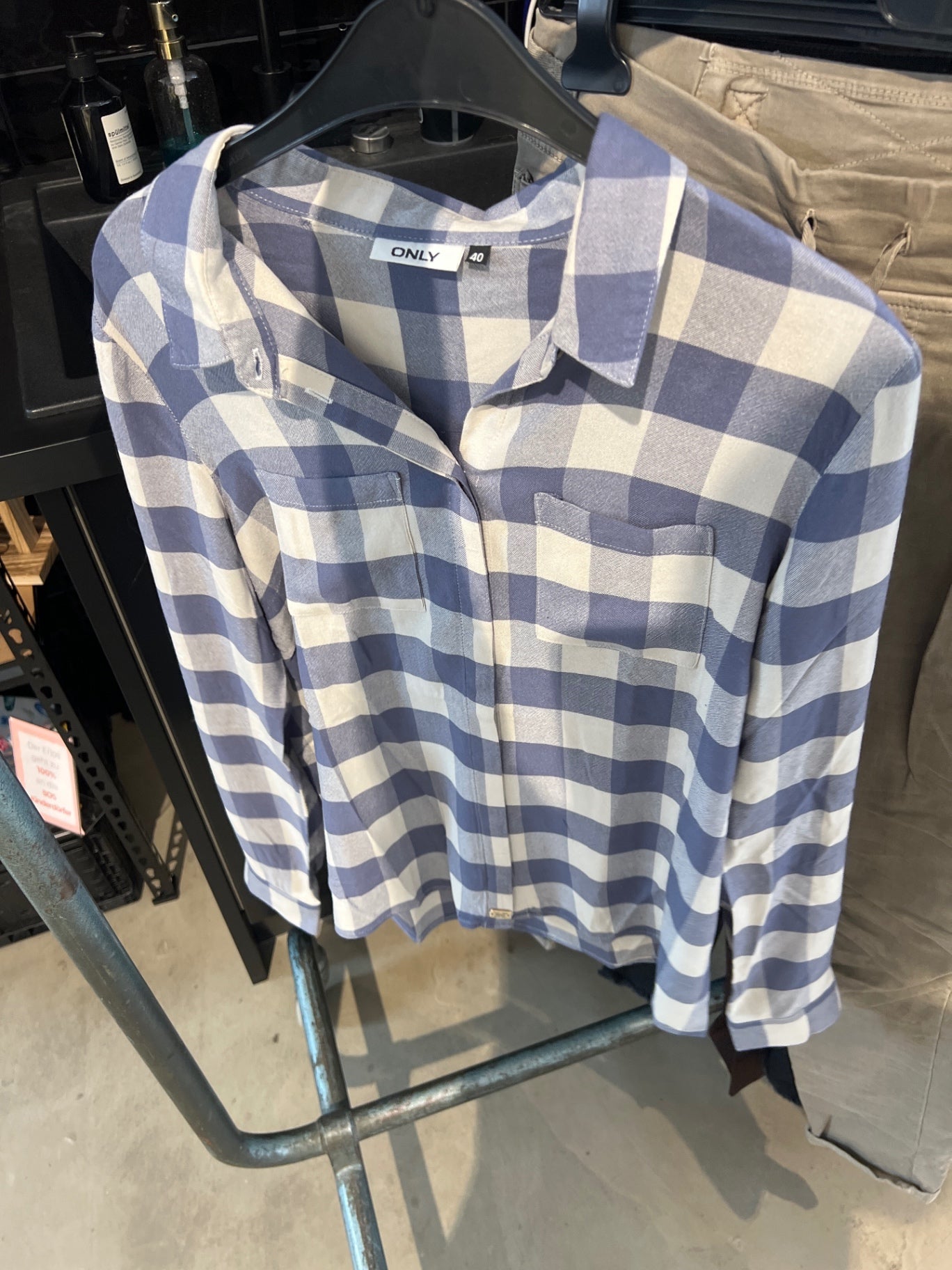 ONLY Hemd Blau und Weiß Gr.: 40