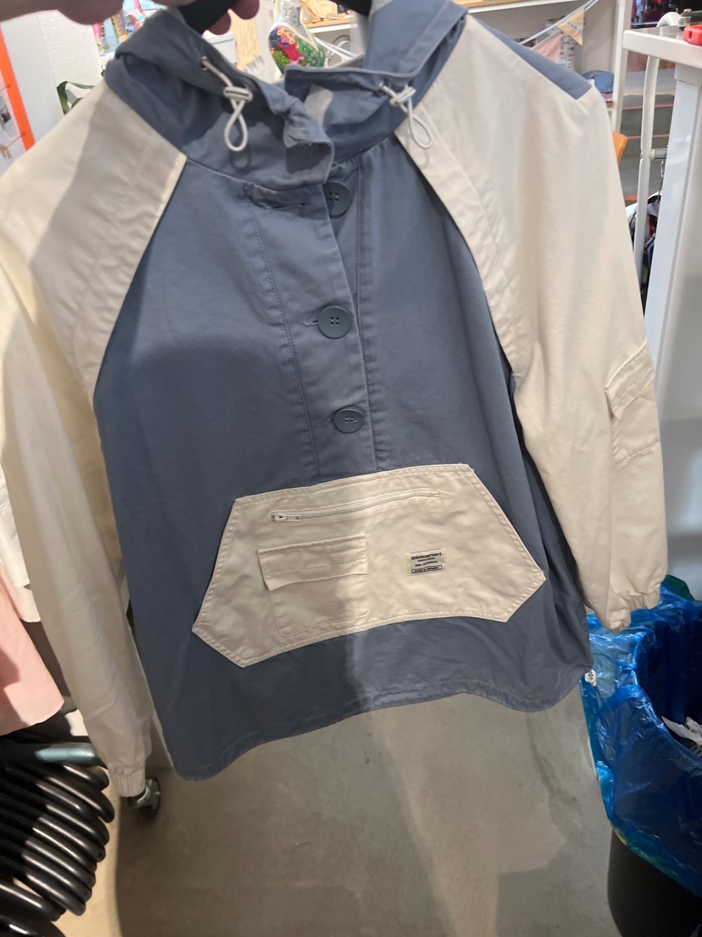 Omont Jacke Blau Weiß Gr.: M