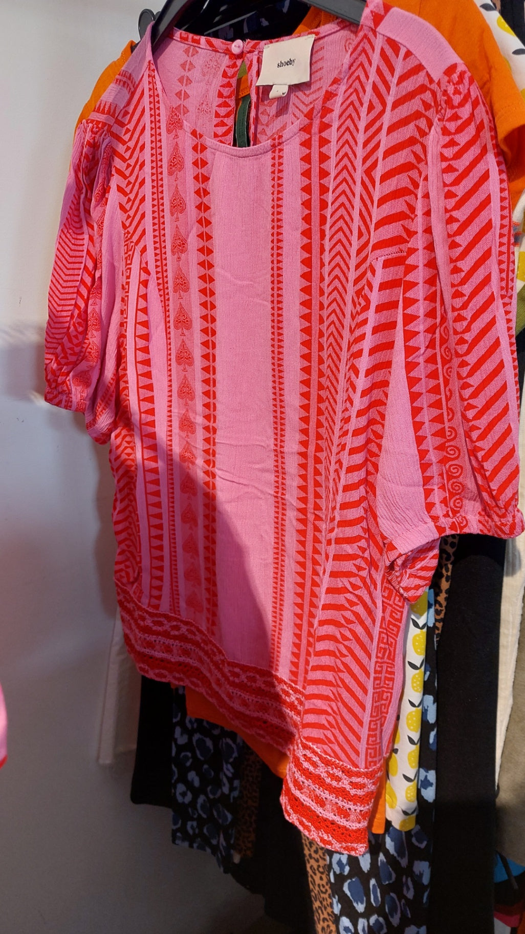 shoeby Bluse Pink/Rot Gr.: L