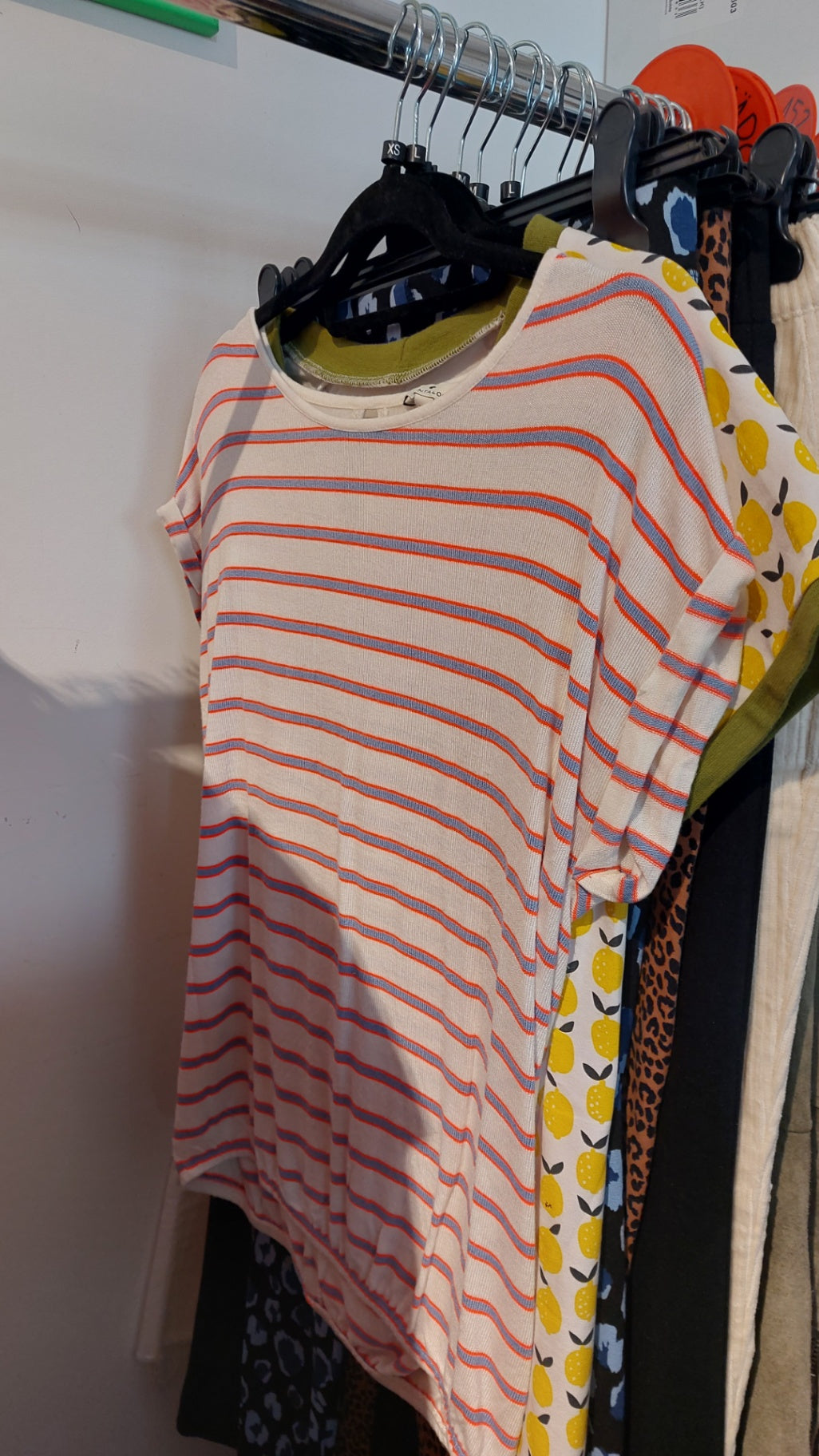 Tom Tailor T-Shirt weiß/orange/blau Gr.: XS