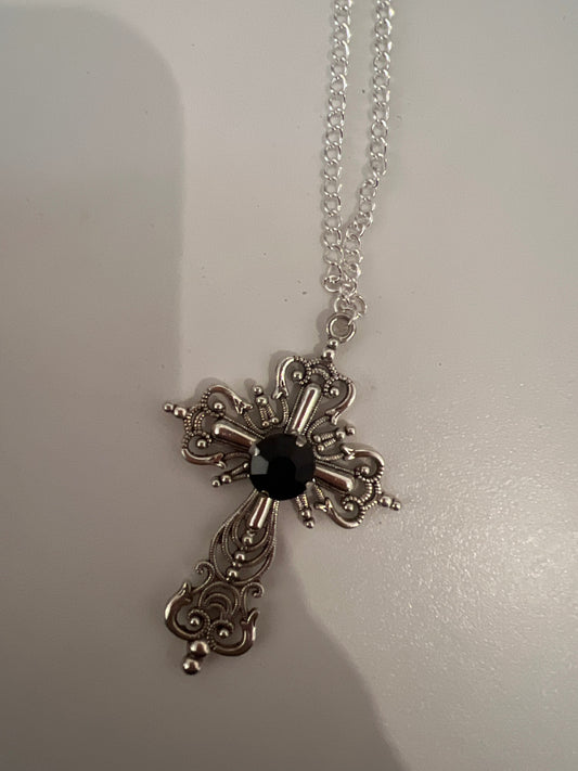Corvus Luna Kette Schw. Kreuz groß 