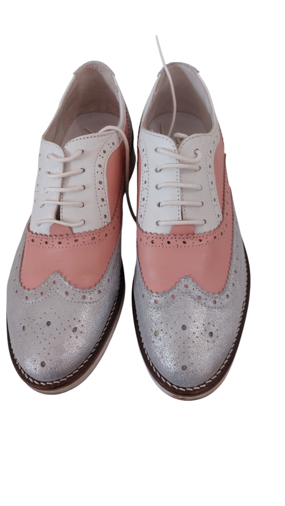 Heine Schuhe Weiß/Rosa/Silber Gr.: 40
