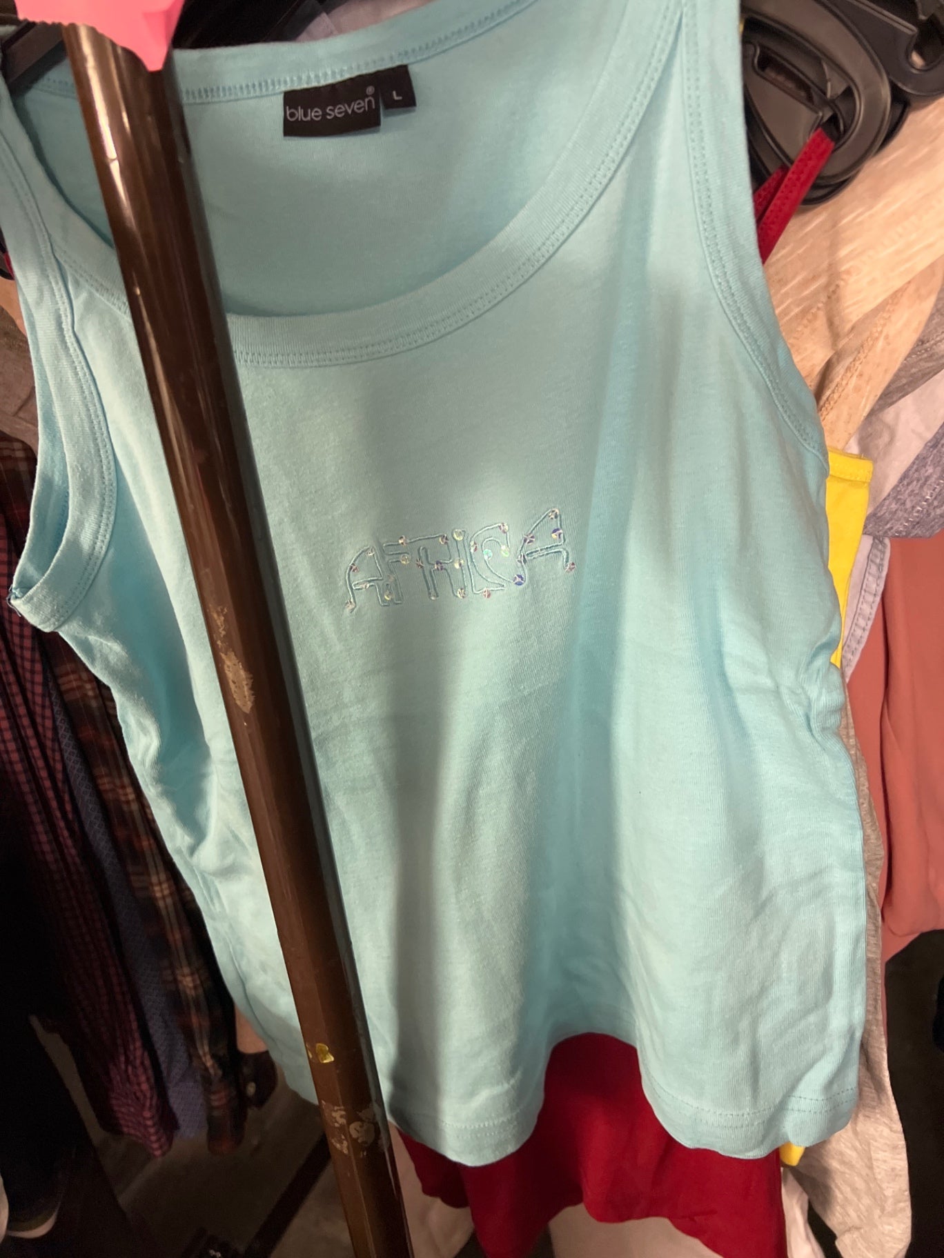 blue seven Top Hellblau Gr.: L