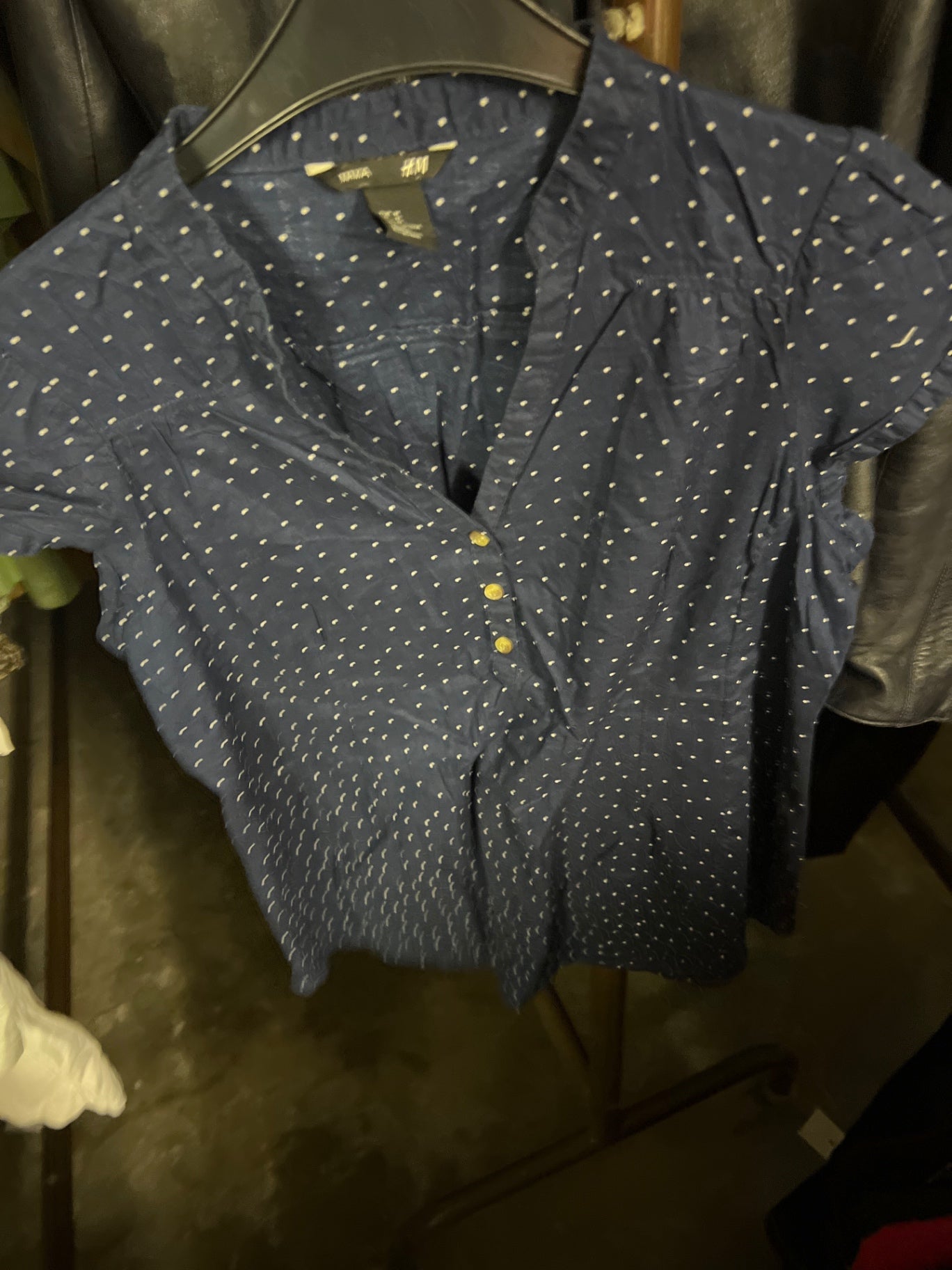 H&M Mama Bluse Dunkelblau Gr.: M