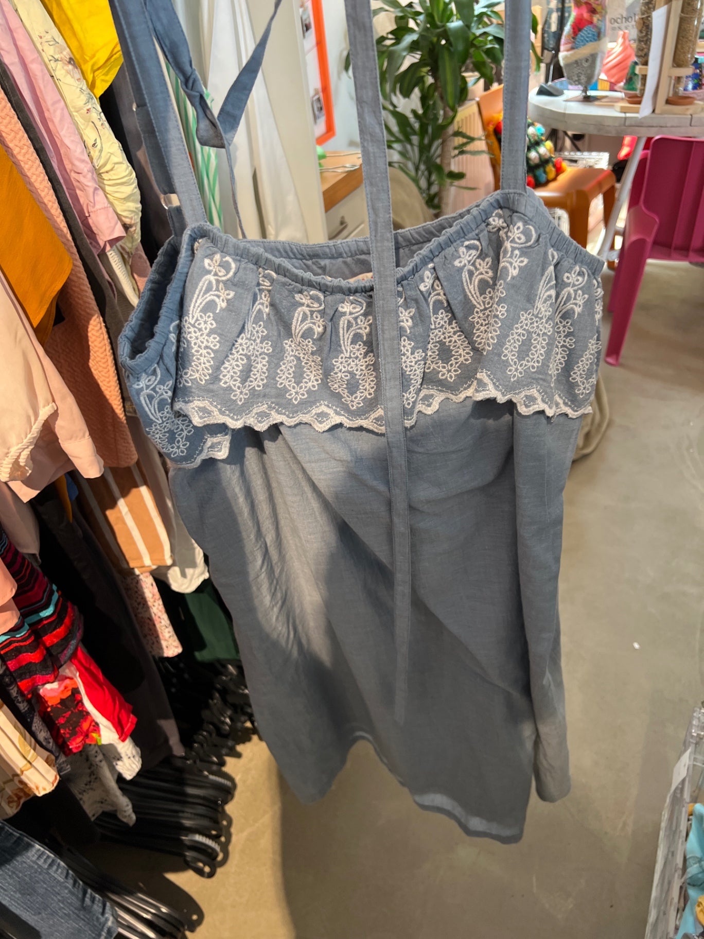 Esprit Kleid Grau Blau Gr.: M
