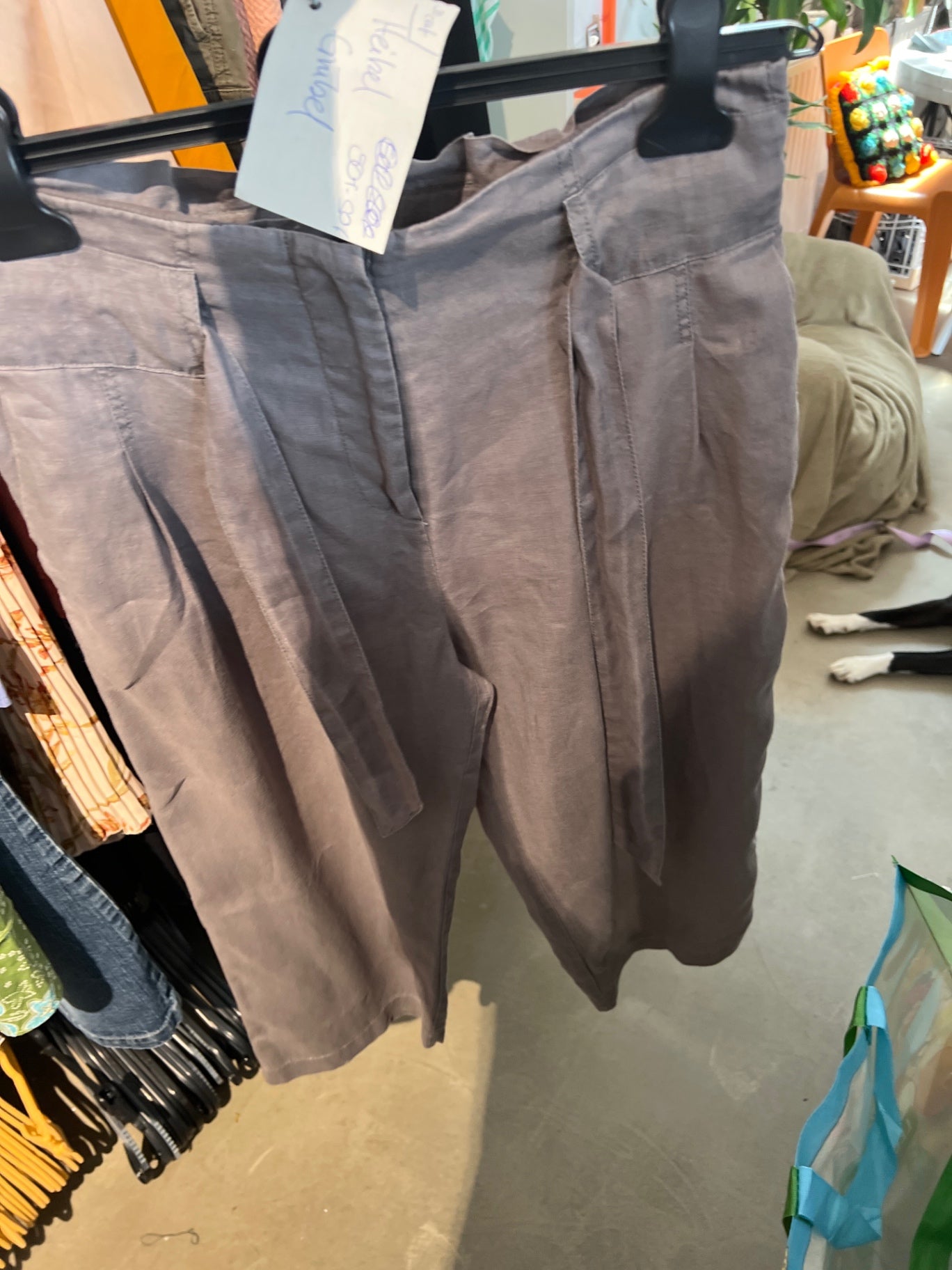 Chelsearose Leinenhose Grau Gr.: M