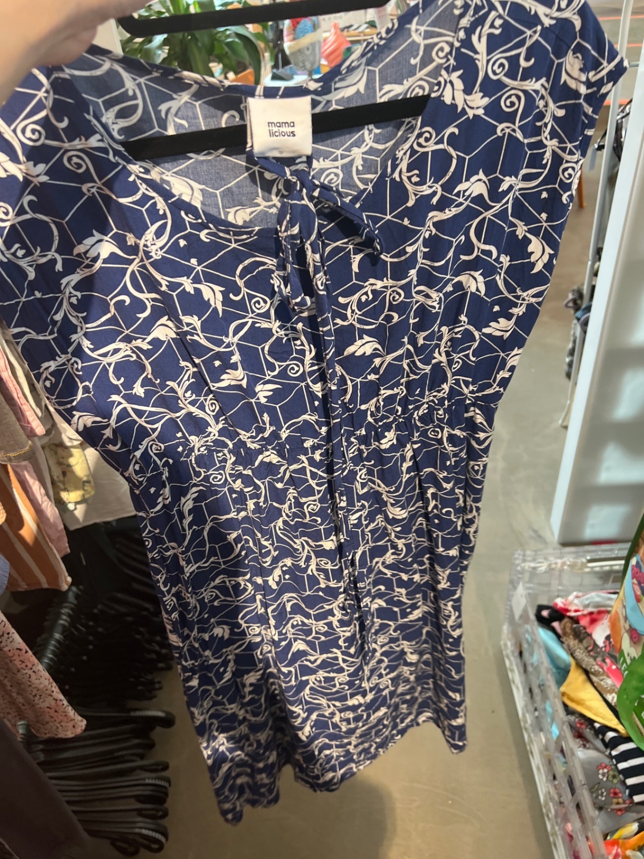 mama licious Kleid Blau und Weiß Gr.: S
