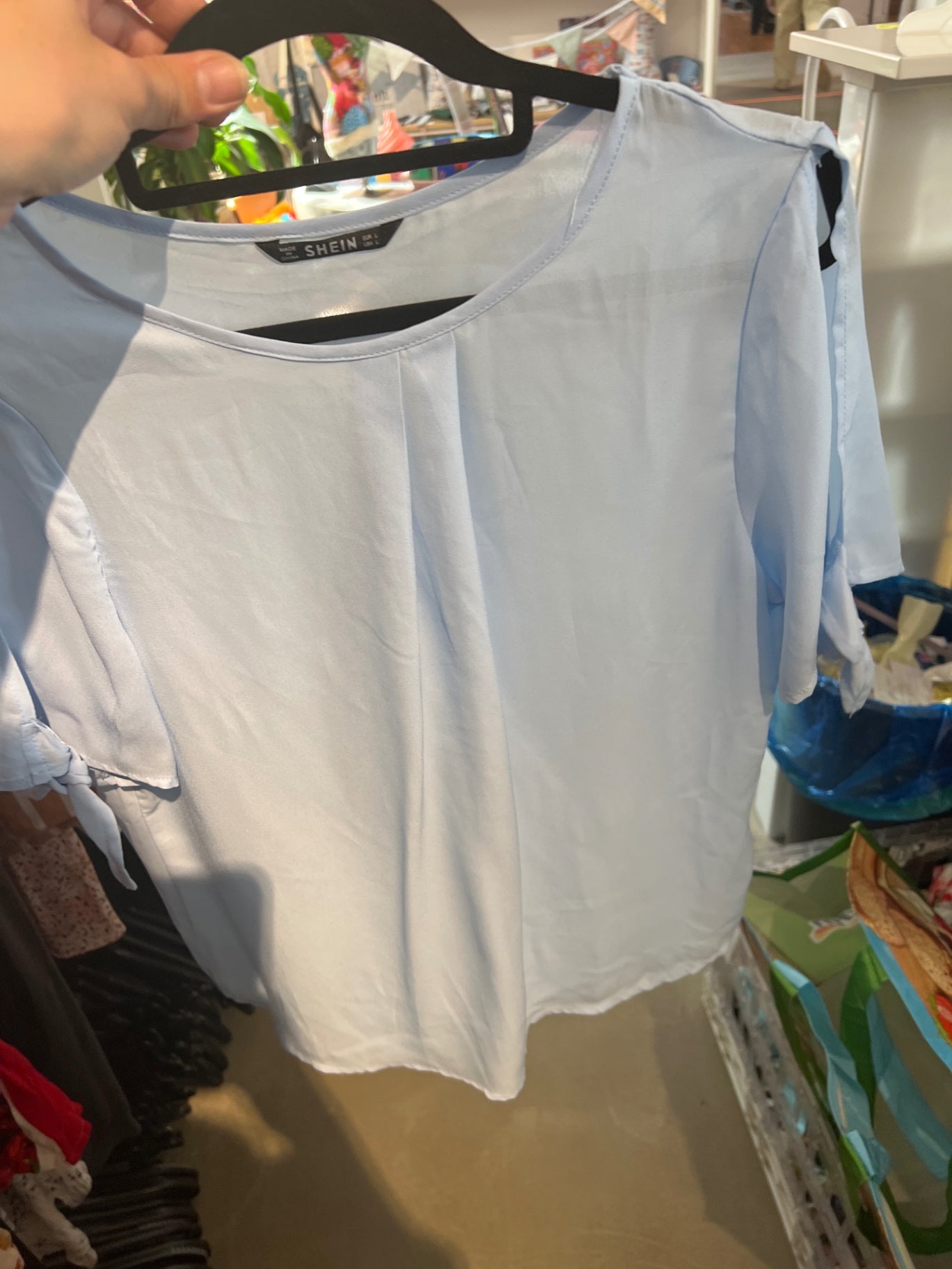 SHEIN Bluse Hellblau Gr.: L
