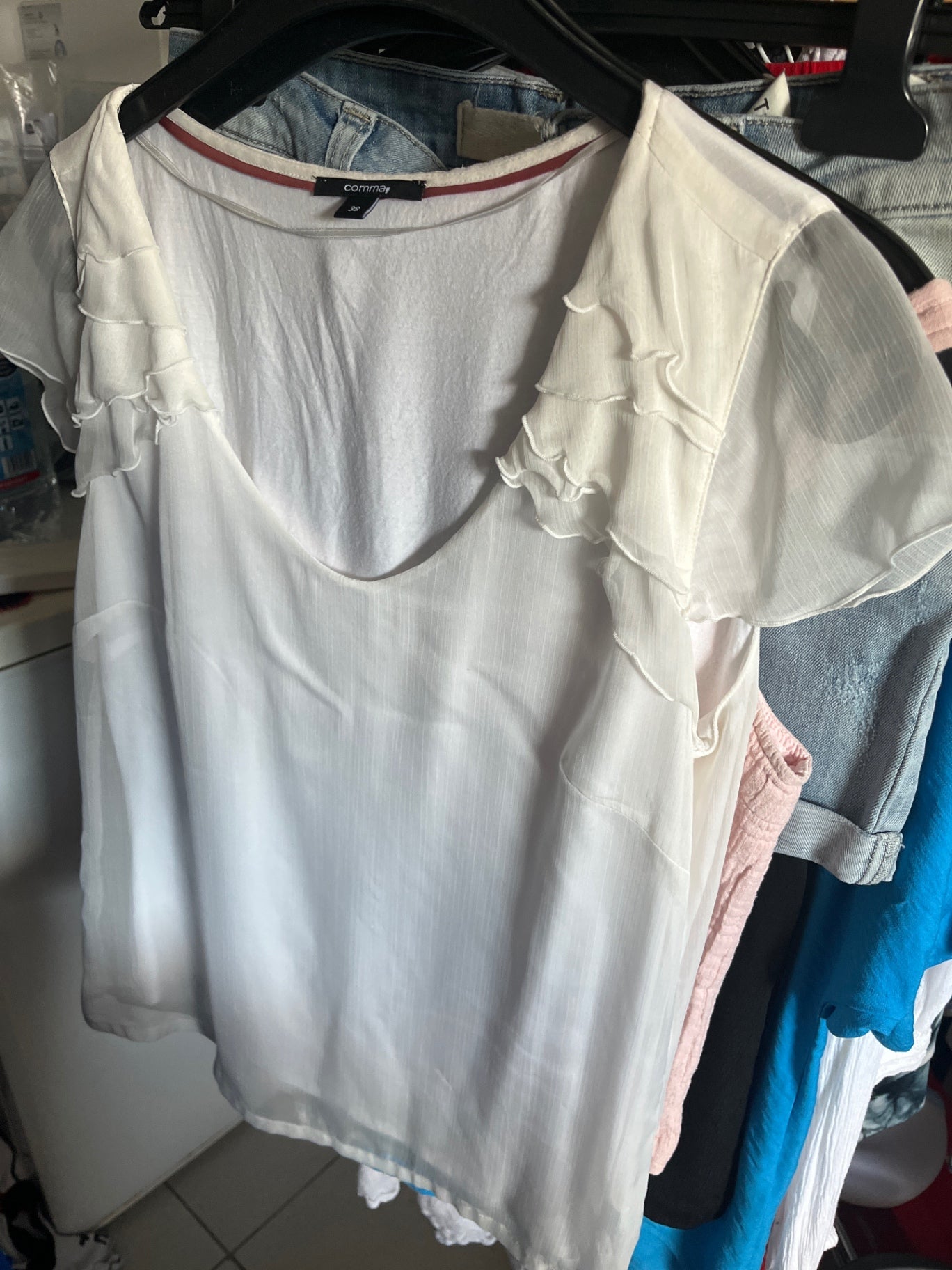 comma Bluse Creme Gr.: 38