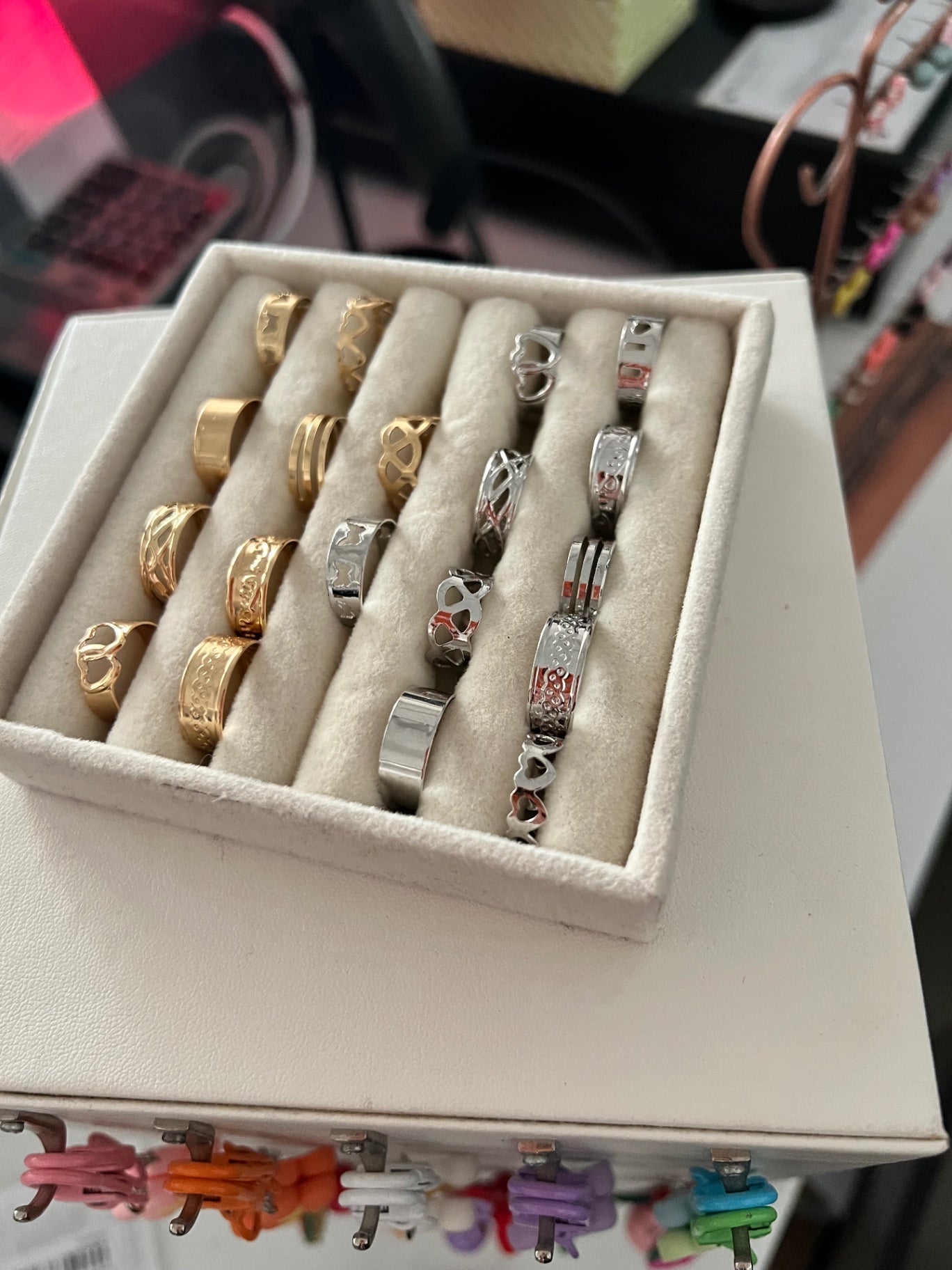 Zehenringe Silber/Gold 