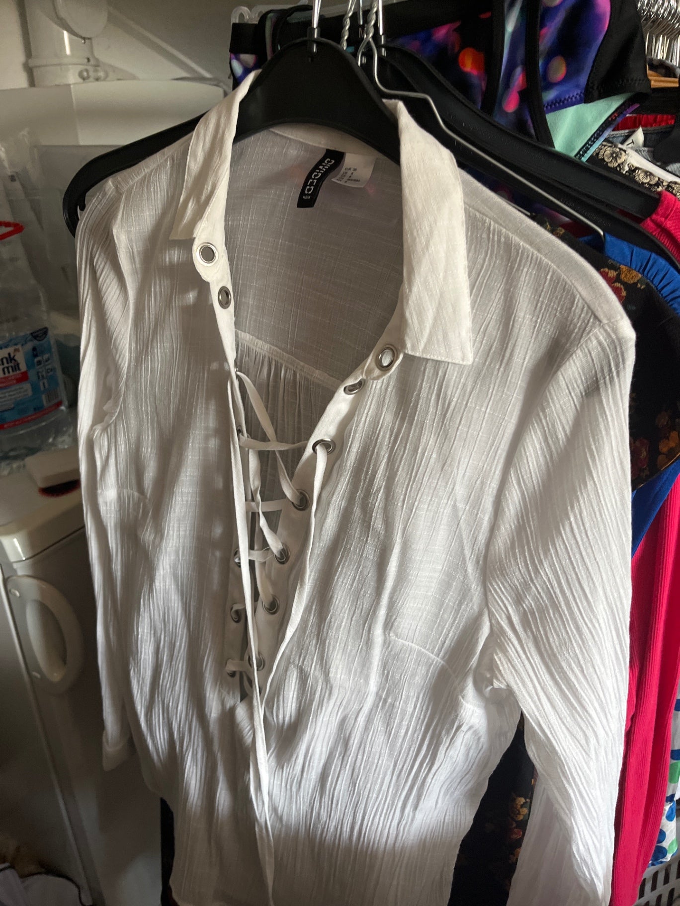 Divided Bluse Weiß geschnürt Gr.: 38