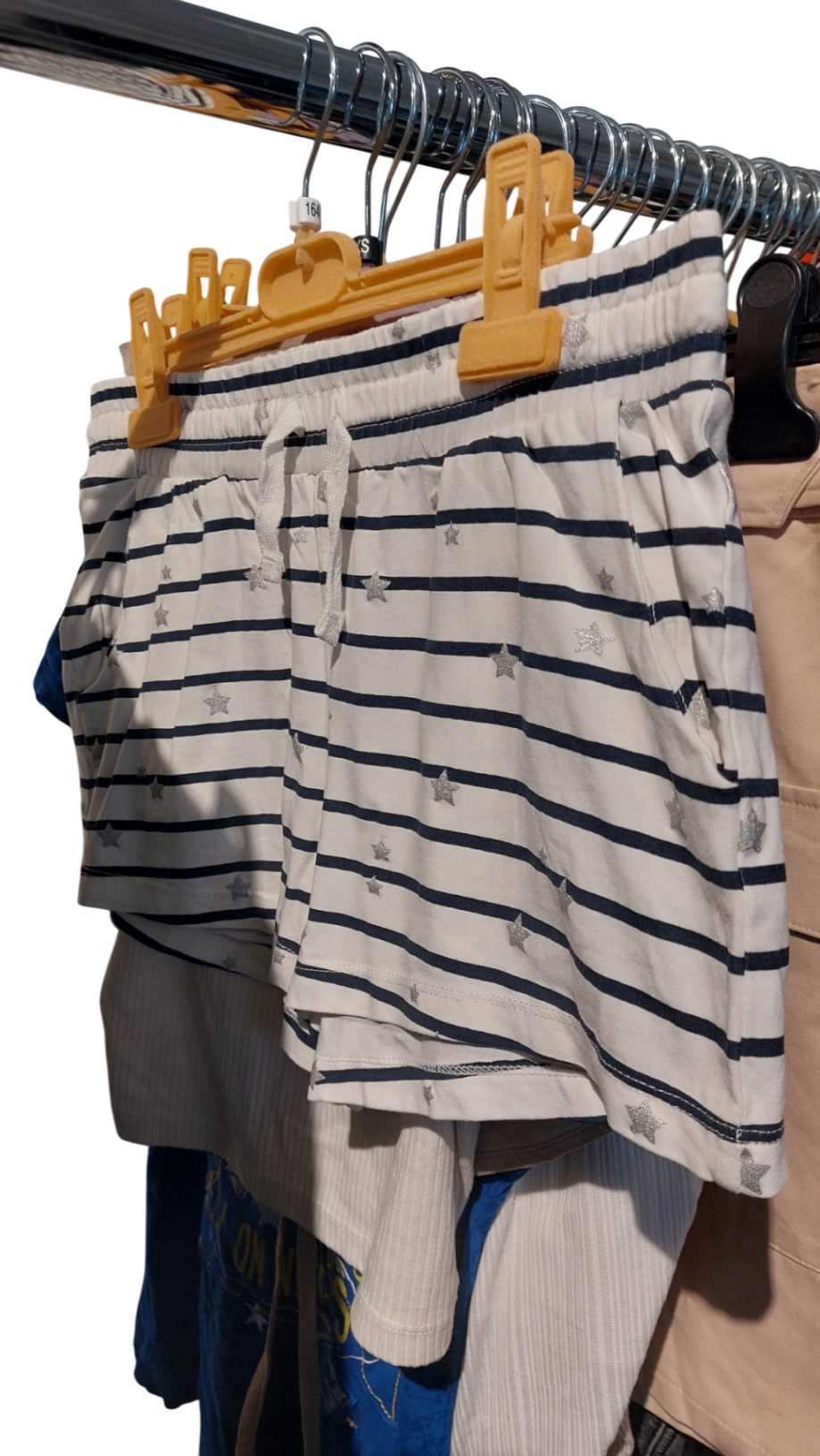 H&M Shorts Weiß mit Blau Gr.: 164