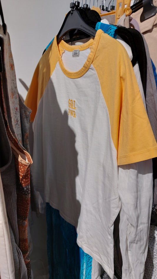 Pimkie T-Shirt Weiß und Gelb Gr.: S