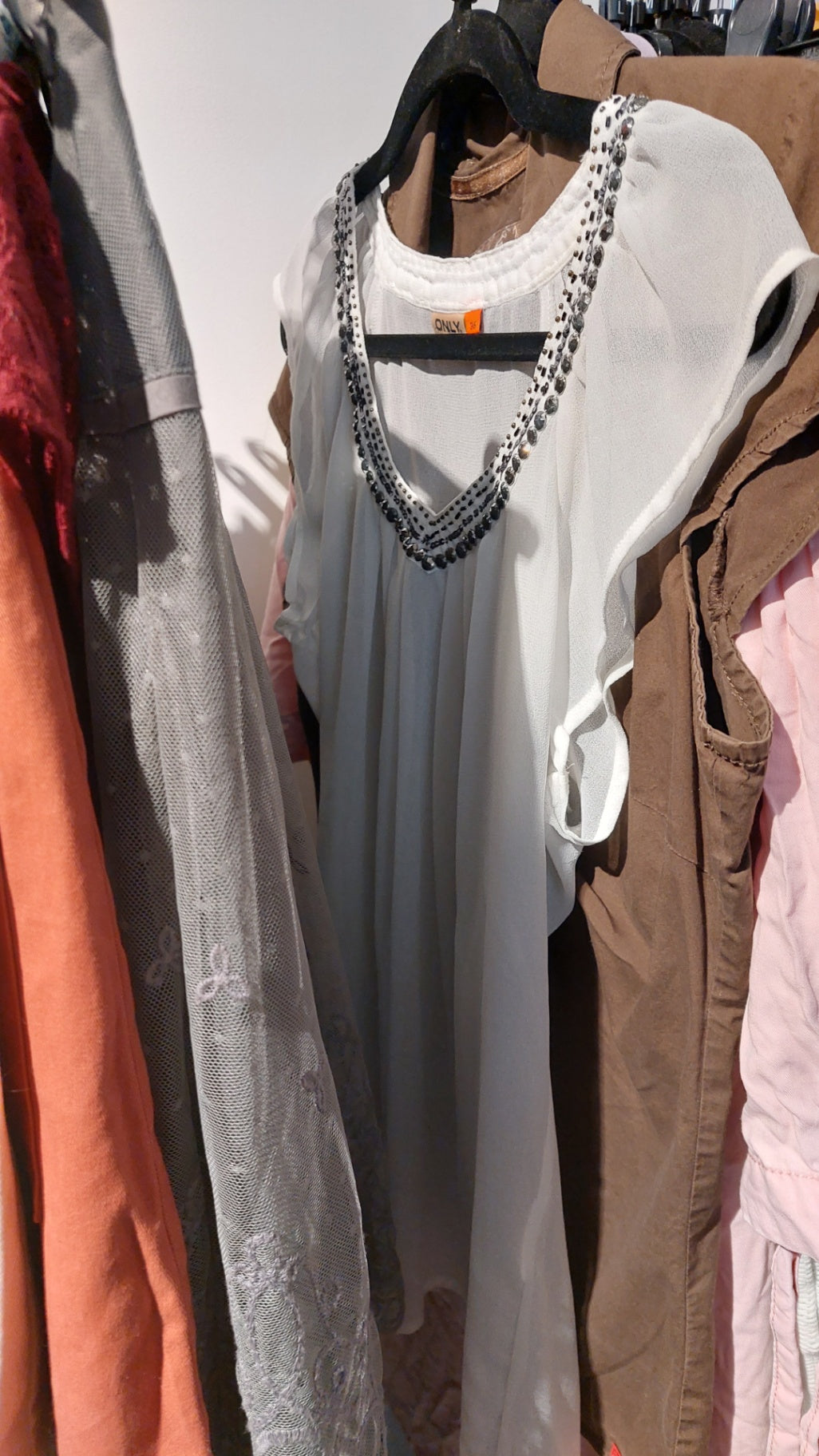 ONLY Top Weiß Gr.: S