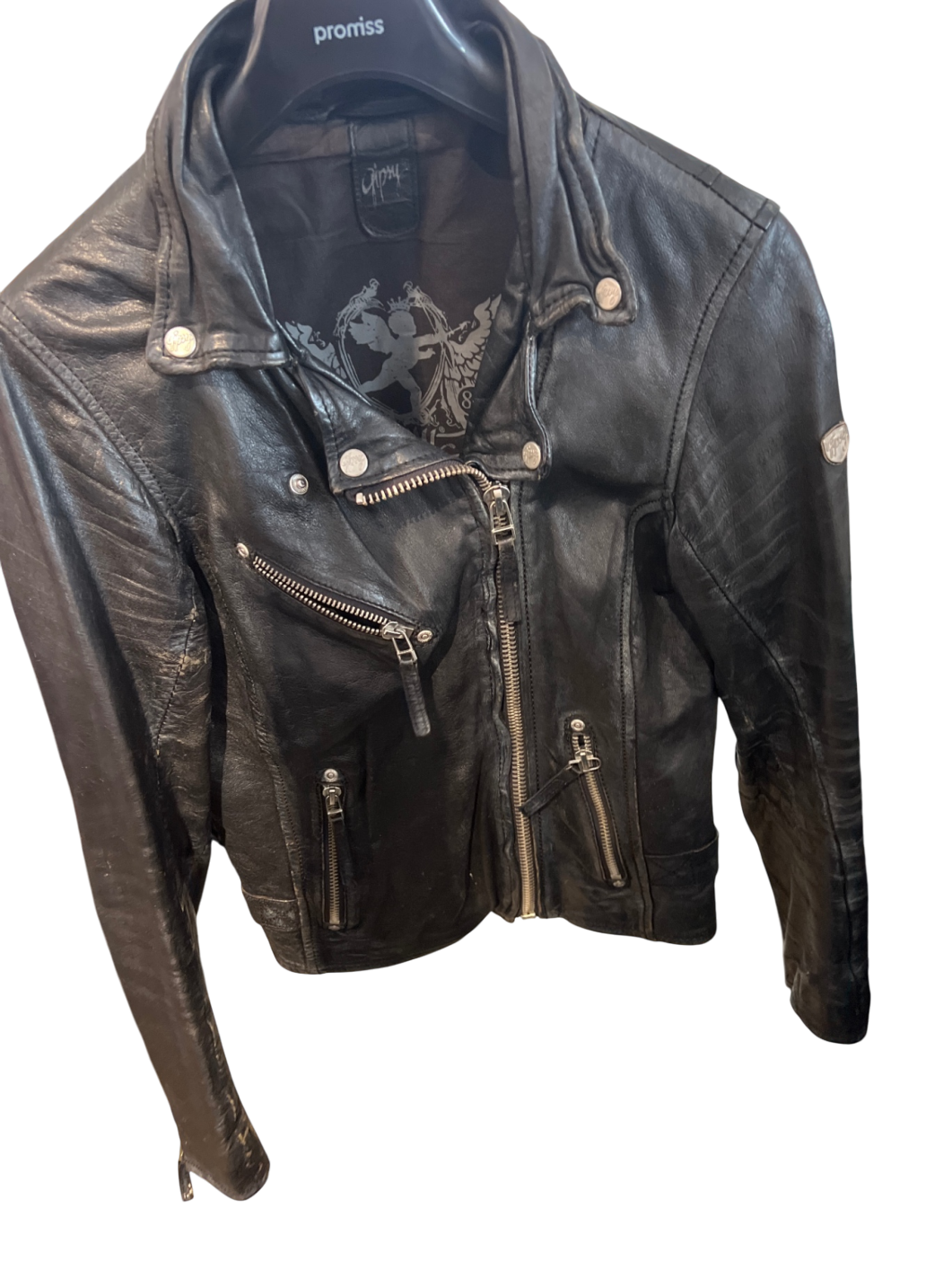 Gipsy Lederjacke Schwarz Gr.: S